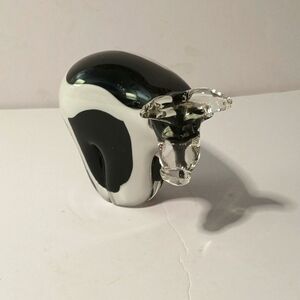 Vintage Saks 5th Ave Crystal Art Glass Cow.